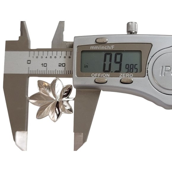 Sterling Silver Old Leaf Double Butterfly Clutch Back Military Uniform Pin E67 - Picture 6 of 7